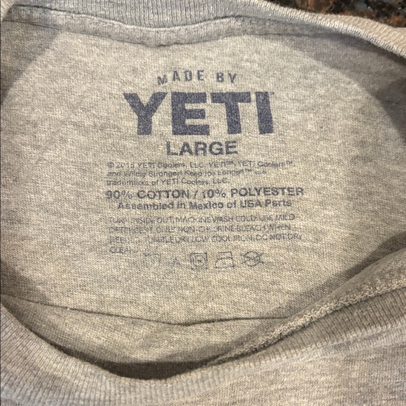 YETI Heather Gray Logo Tee - Picture 3 of 7